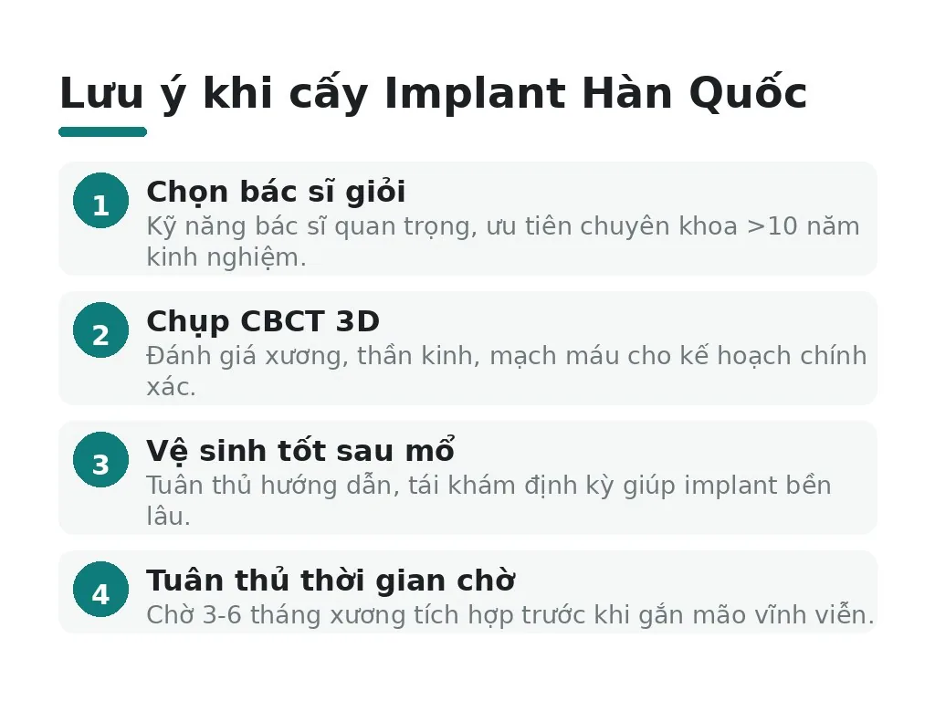 Khi cấy Implant Hàn Quốc cần lưu ý những gì?