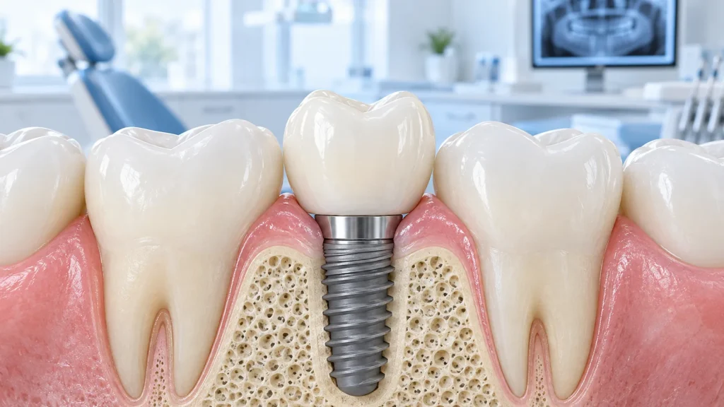 emergence profile implant là gì: vai trò với nướu