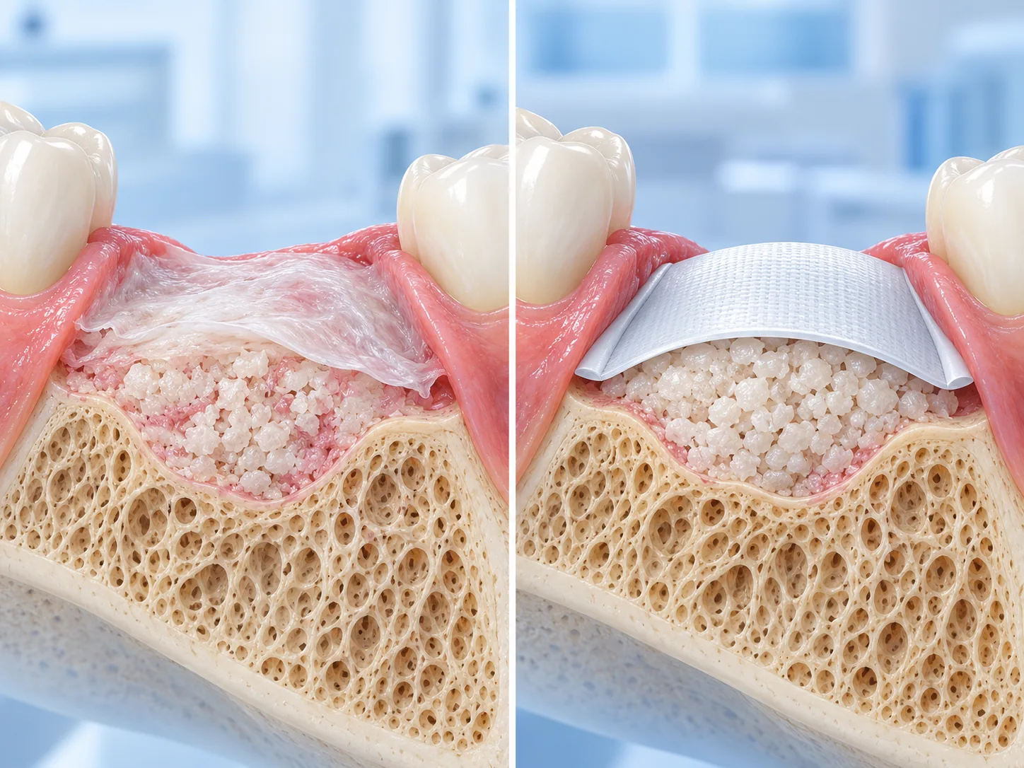Màng collagen tự tiêu và màng không tiêu khác nhau thế nào?