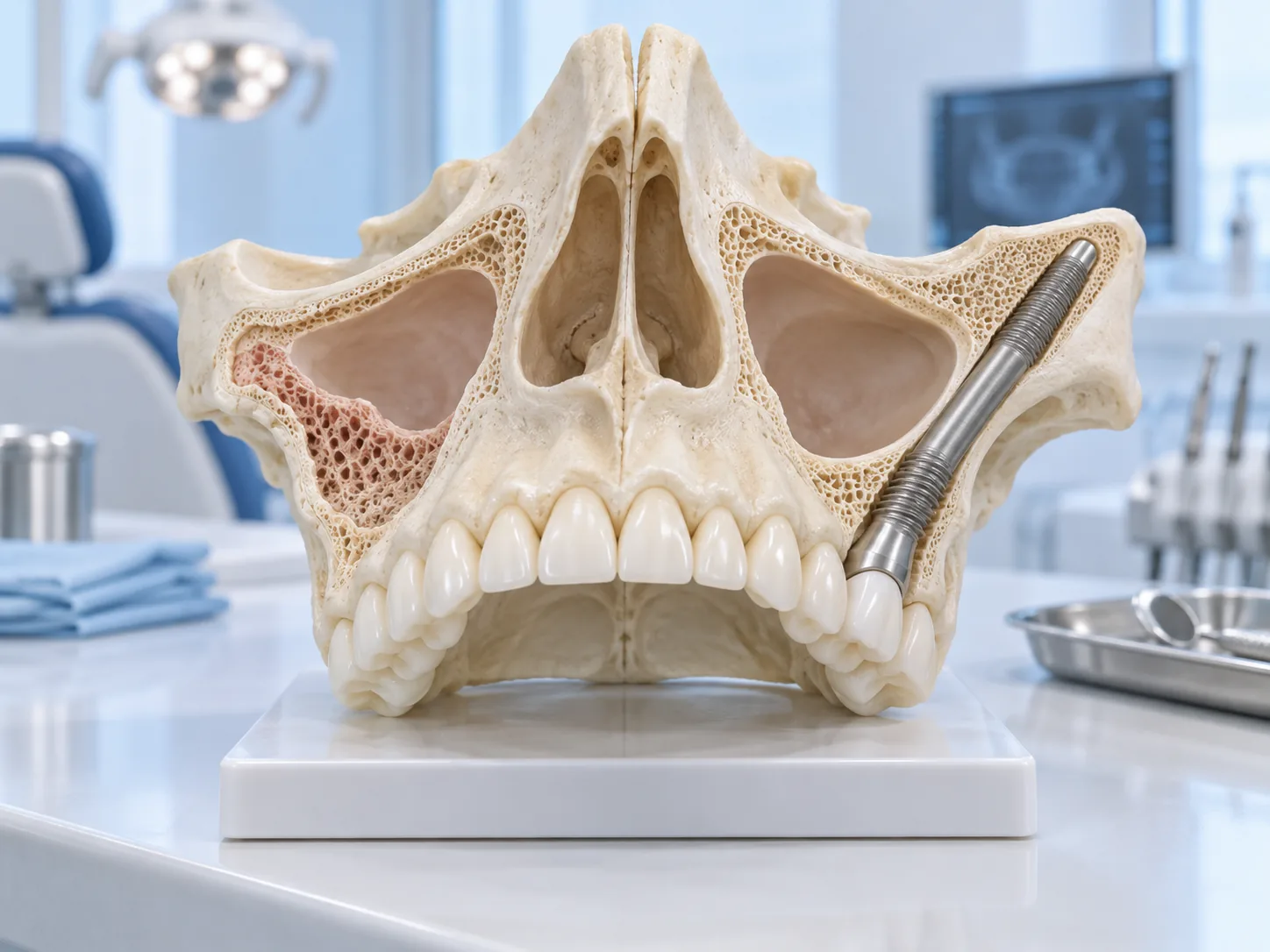 Implant gò má là gì và vì sao thường liên quan đến tiêu xương hàm trên?
