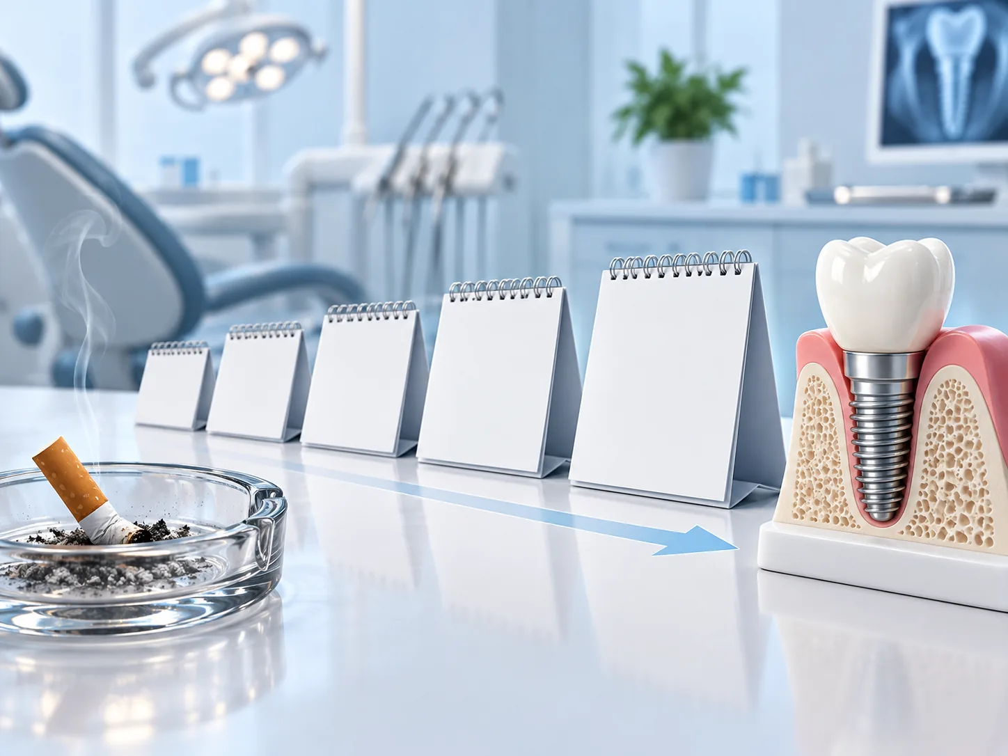 Phải bỏ thuốc lá bao lâu trước khi cấy implant?
