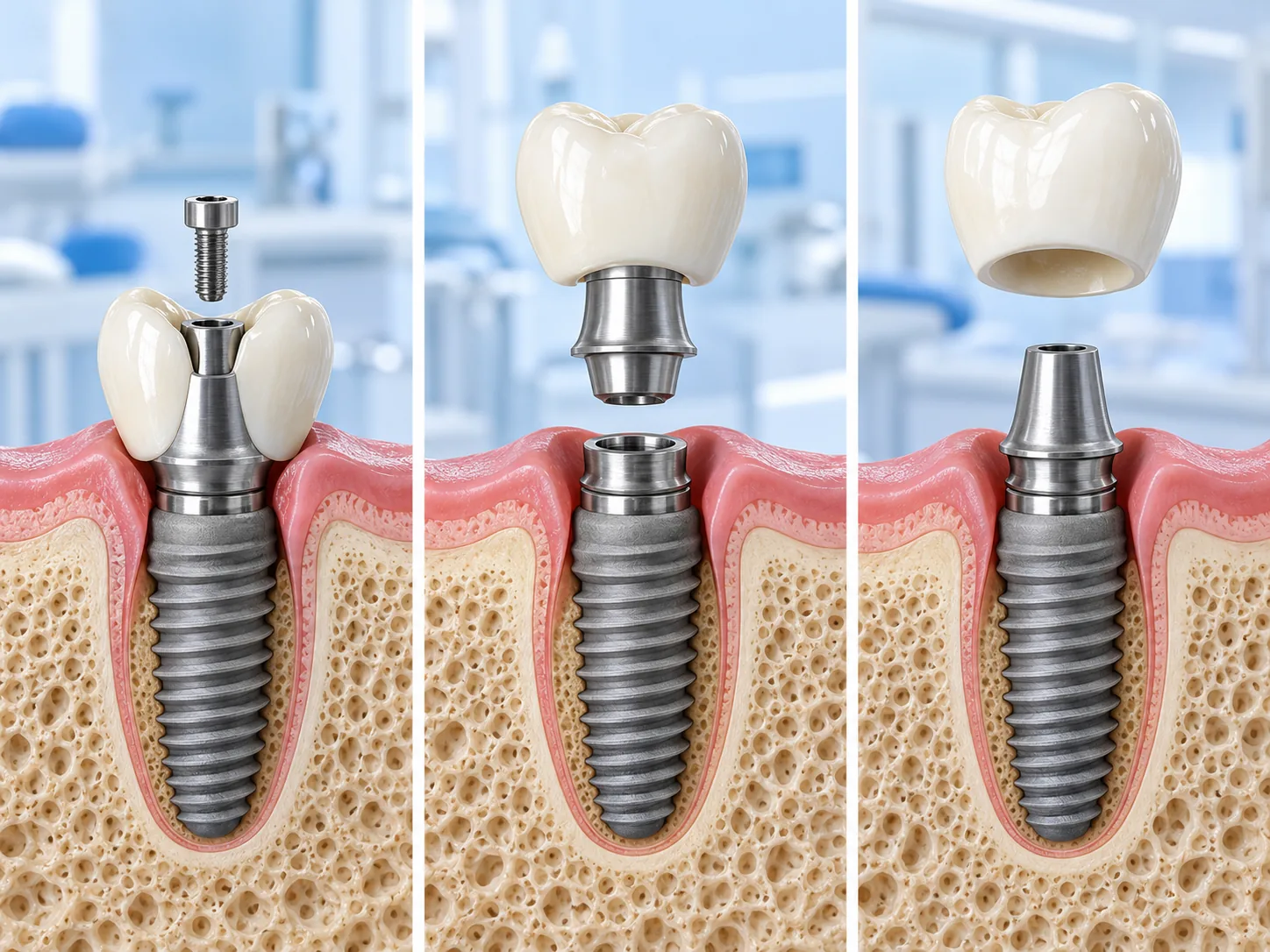 Vít hay trụ hay mão implant lỏng - cách nào phân biệt?