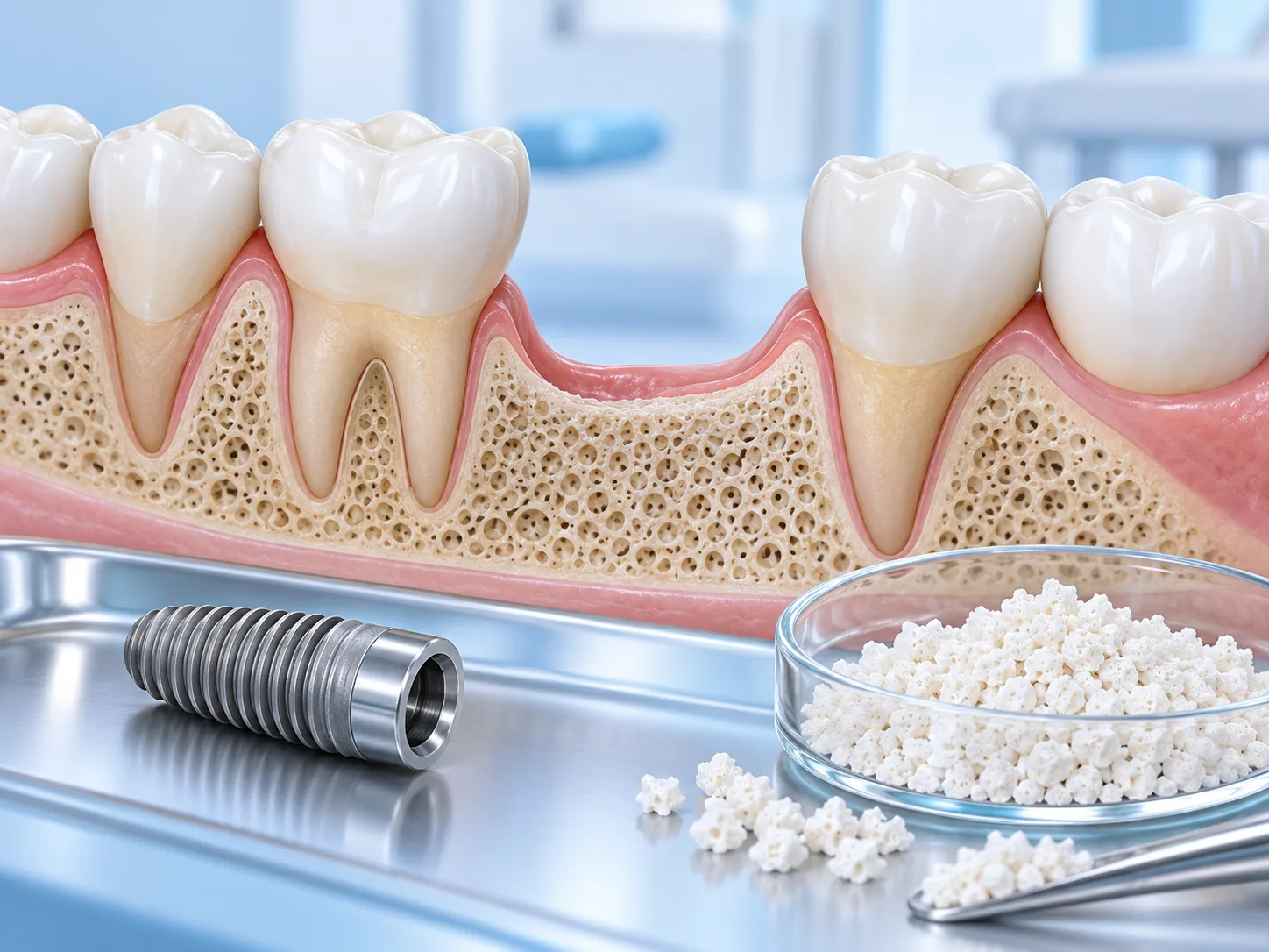 Vì sao bác sĩ có thể chỉ định ghép xương nhân tạo khi cấy implant?