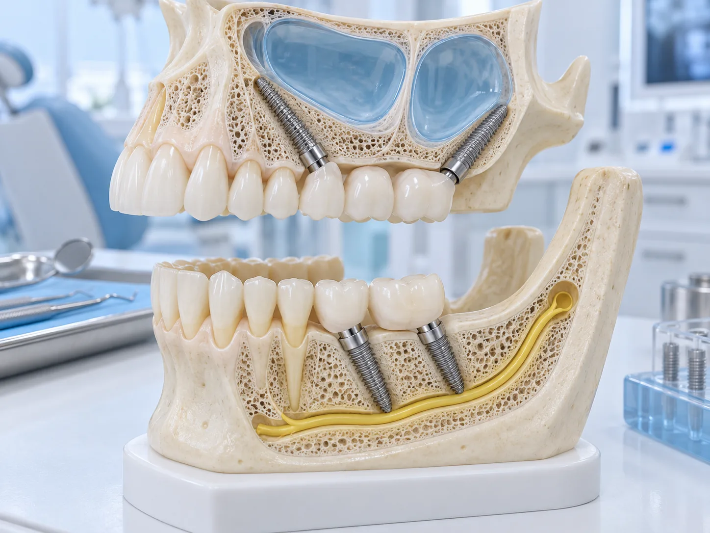 Đặt Implant nghiêng giúp tránh xoang hàm và dây thần kinh như thế nào?