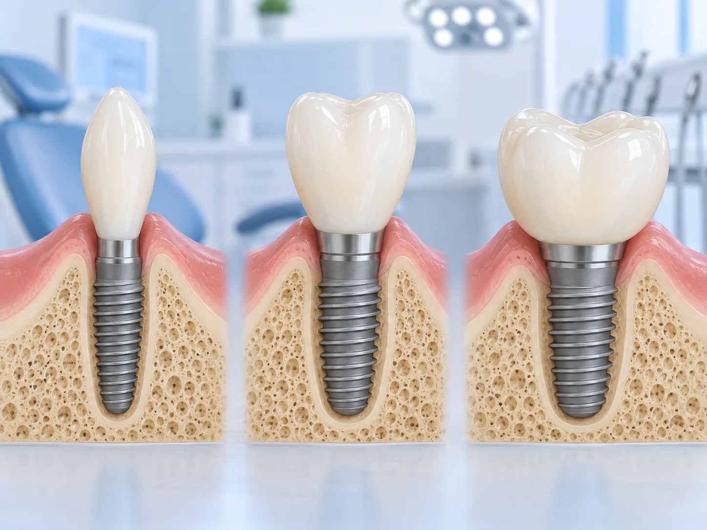 Có những dạng emergence profile implant nào thường gặp?