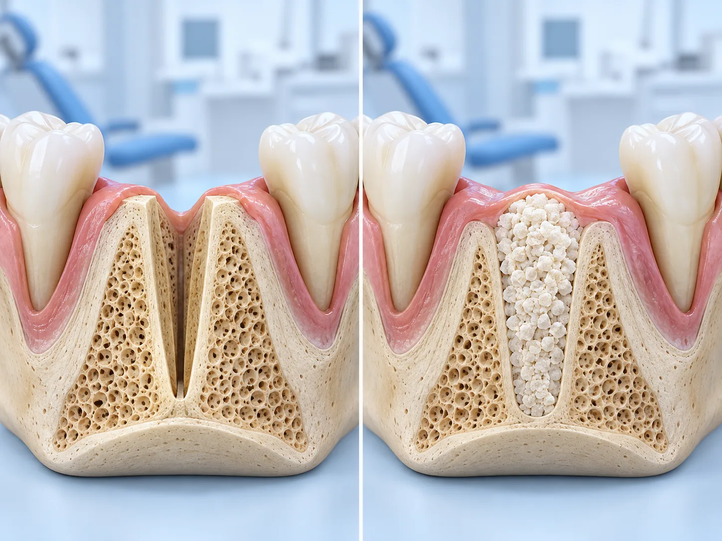Chẻ sống hàm khác gì với ghép xương khi trồng Implant?