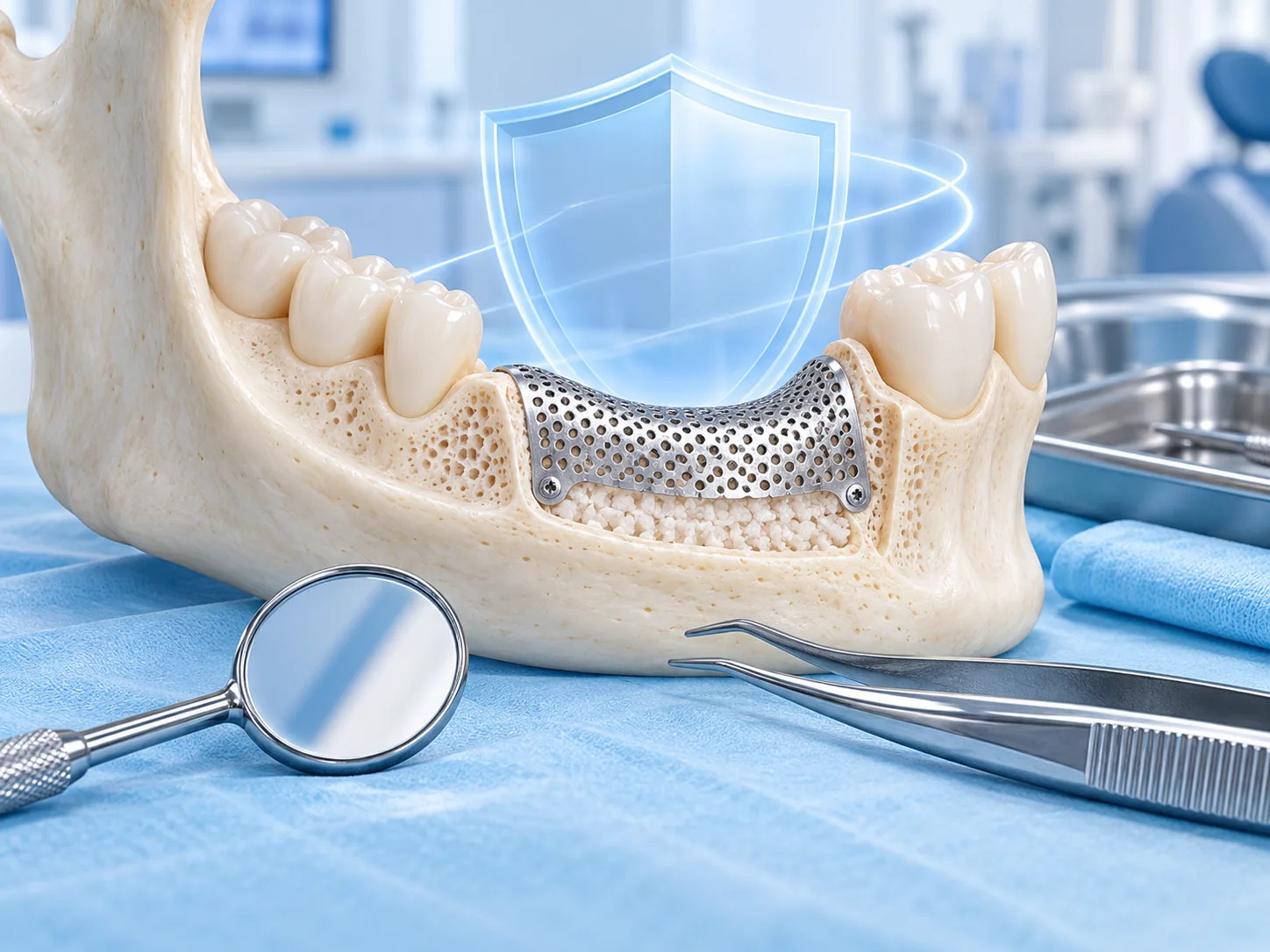 Ghép xương bằng lưới titanium có thể gặp rủi ro nào?